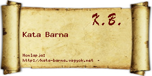 Kata Barna névjegykártya